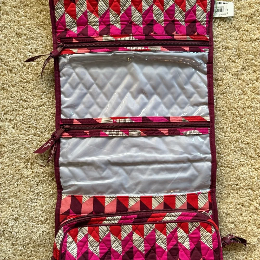 Vera Bradley Hanging Travel Organizer Cosmetic‎ Makeup Bag Bohemian Chevron